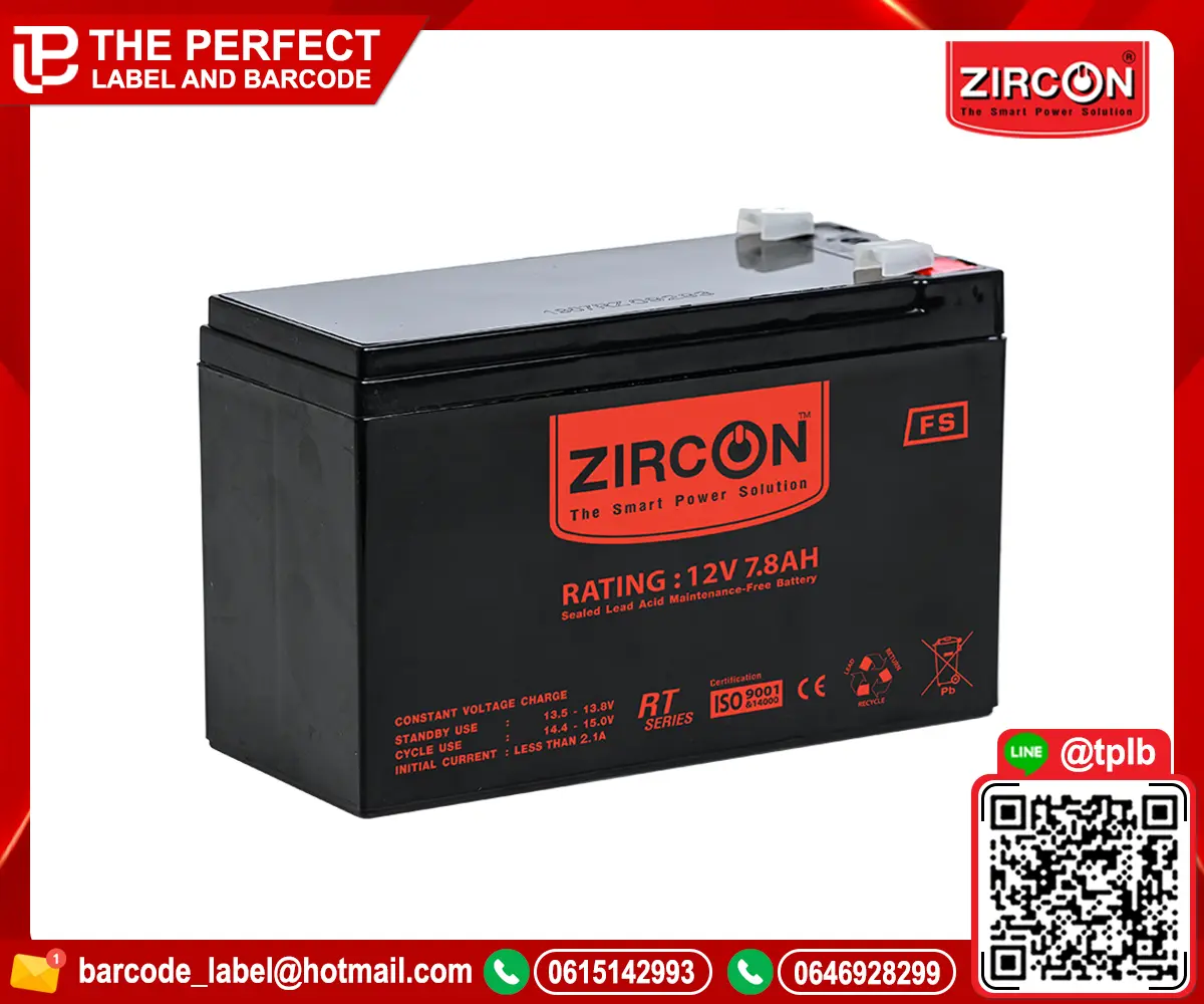 ZIRCON Battery 12V/7.8AH